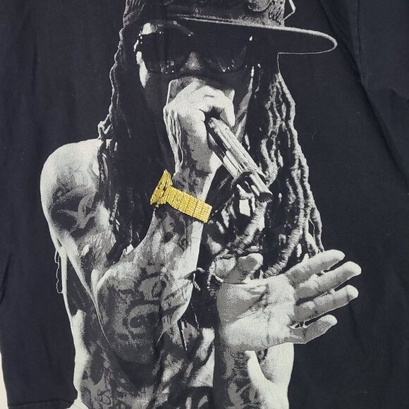 Lil' Wayne Wezzy Official Live Nation Big Graphic Black Medium T-Shirt - Picture 2 of 5